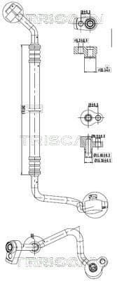 Augst-/Zemspiediena cauruļvads, Gaisa kond. sist. TRISCAN 9010 16012 1