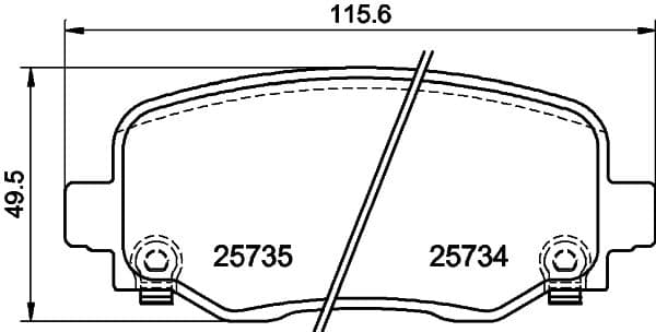 Bremžu uzliku kompl., Disku bremzes HELLA 8DB 355 024-701 1