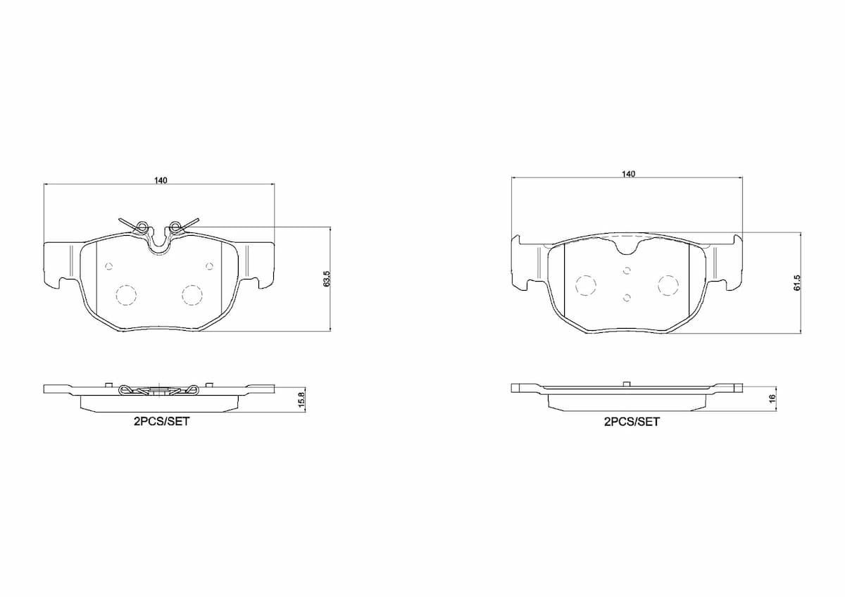 Bremžu uzliku kompl., Disku bremzes BREMBO P 36 039 1