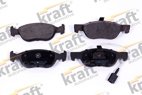 Bremžu uzliku kompl., Disku bremzes KRAFT AUTOMOTIVE 6003180 1