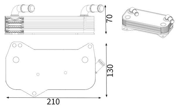 Eļļas radiators, Automātiskā pārnesumkārba MAHLE CLC 388 000S 1