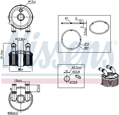 Eļļas radiators, Automātiskā pārnesumkārba NISSENS 91507 1