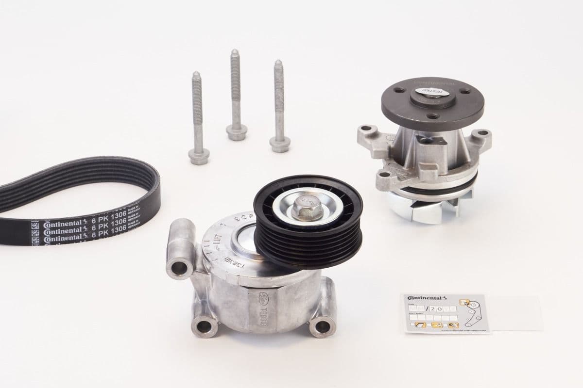 Ūdenssūknis + ķīļrievu siksnas komplekts CONTINENTAL CTAM 6PK1306WP1 1