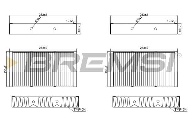 Filtrs, Salona telpas gaiss BREMSI FC2555C 1