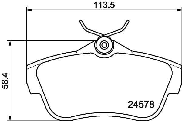 Bremžu uzliku kompl., Disku bremzes HELLA 8DB 355 013-421 1