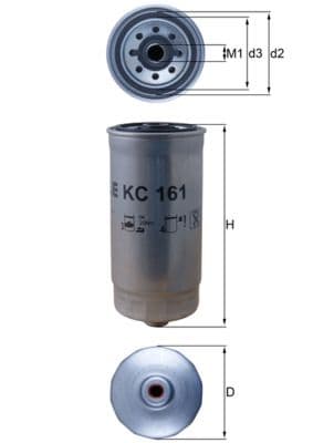 Degvielas filtrs MAHLE KC 161 1
