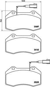 Bremžu uzliku kompl., Disku bremzes BREMBO P 23 139 1