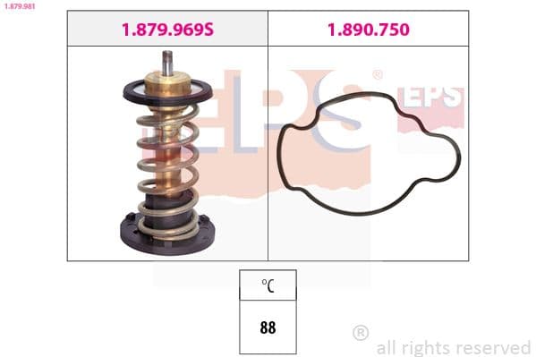 Termostats, Dzesēšanas šķidrums EPS 1.879.981 1