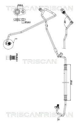 Augst-/Zemspiediena cauruļvads, Gaisa kond. sist. TRISCAN 9010 28046 1