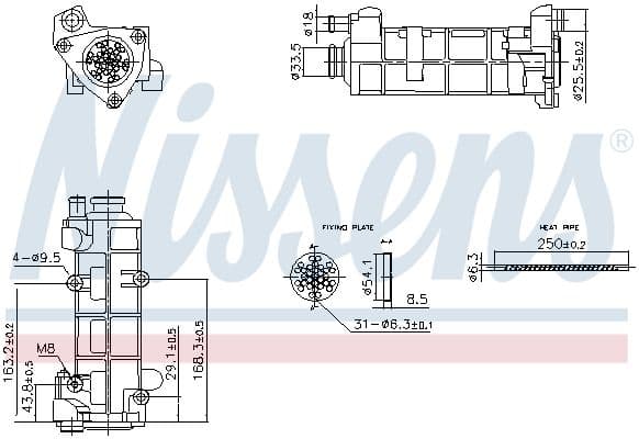Radiators, Izplūdes gāzu recirkulācija NISSENS 989458 1