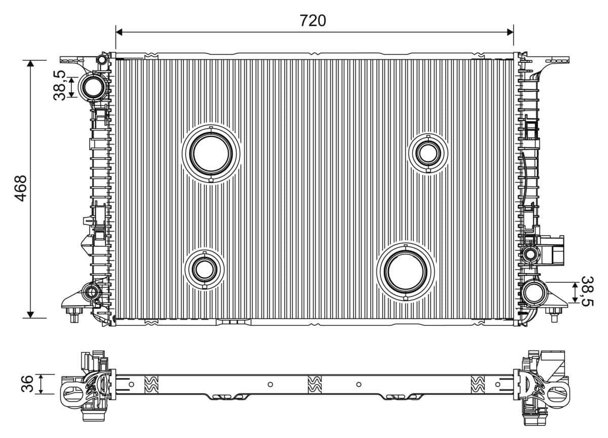 Radiators, Motora dzesēšanas sistēma VALEO 701224 1