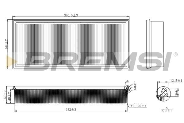 Gaisa filtrs BREMSI FA1156 1