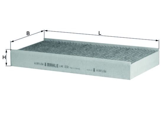 Filtrs, Salona telpas gaiss KNECHT LAK 232 1