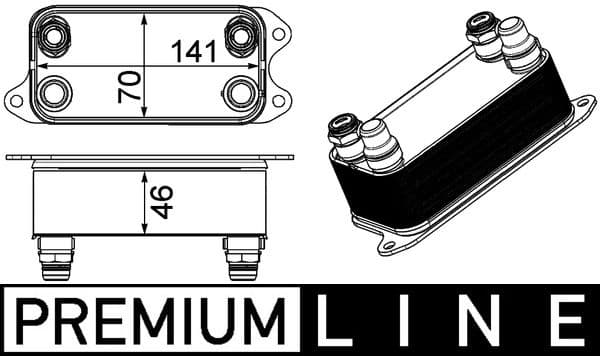 Eļļas radiators, Automātiskā pārnesumkārba MAHLE CLC 227 000P 1
