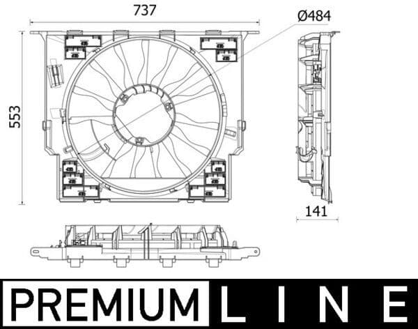 Ventilators, Motora dzesēšanas sistēma MAHLE CFF 534 000P 1