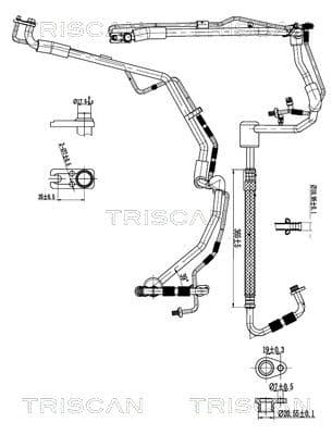 Augst-/Zemspiediena cauruļvads, Gaisa kond. sist. TRISCAN 9010 28080 1