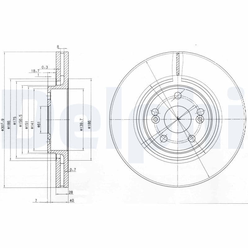 Bremžu diski DELPHI BG9016 1