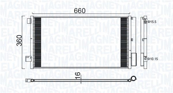 Kondensators, Gaisa kond. sistēma MAGNETI MARELLI 350203100400 1