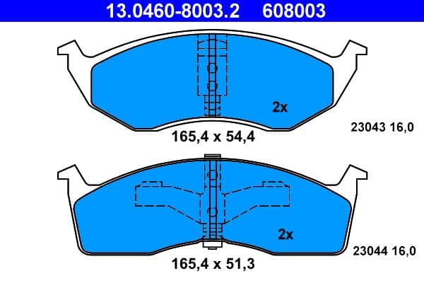 Bremžu uzliku kompl., Disku bremzes ATE 13.0460-8003.2 1