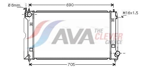 Radiators, Motora dzesēšanas sistēma AVA Clever Choice TOA2386 1