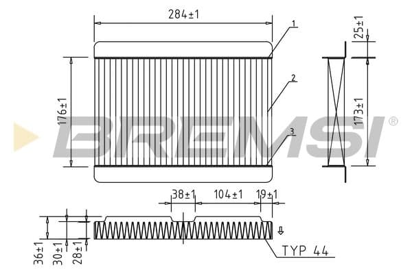 Filtrs, Salona telpas gaiss BREMSI FC0185 1