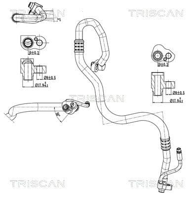 Augst-/Zemspiediena cauruļvads, Gaisa kond. sist. TRISCAN 9010 11036 1
