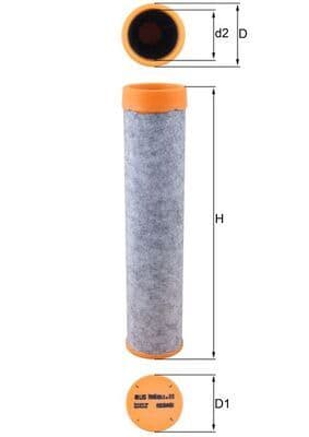 Sekundārā gaisa filtrs MAHLE LXS 7045 1