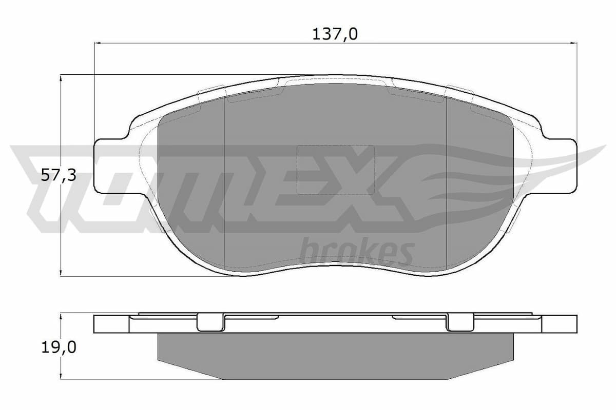 Bremžu uzliku kompl., Disku bremzes TOMEX Brakes TX 13-42 1
