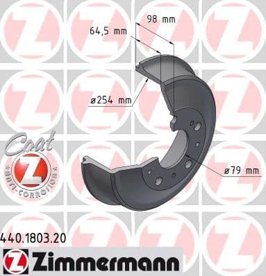 Bremžu trumulis ZIMMERMANN 440.1803.20 1