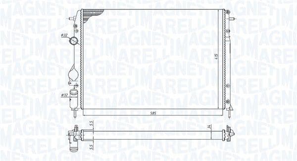 Radiators, Motora dzesēšanas sistēma MAGNETI MARELLI 350213198500 1