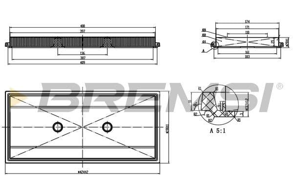 Gaisa filtrs BREMSI FA2883 1