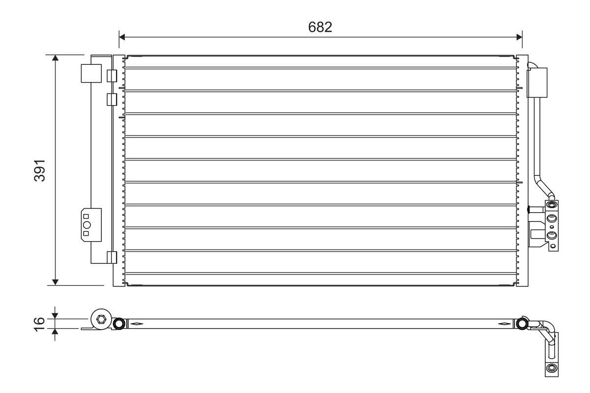 Kondensators, Gaisa kond. sistēma VALEO 817842 1