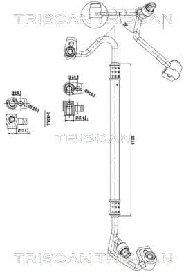 Augst-/Zemspiediena cauruļvads, Gaisa kond. sist. TRISCAN 9010 16037 1