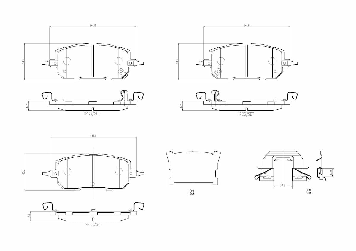 Bremžu uzliku kompl., Disku bremzes BREMBO P 49 067 1