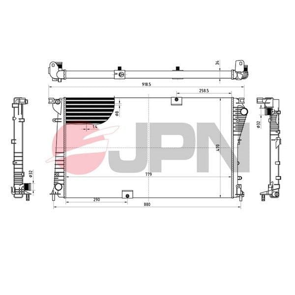 Radiators, Motora dzesēšanas sistēma JPN 60C9046-JPN 1