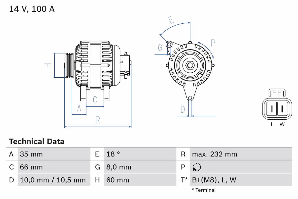 Ģenerators BOSCH 0 986 048 340 1