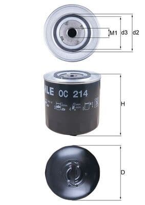 Eļļas filtrs MAHLE OC 214 1