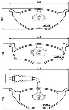 Bremžu uzliku kompl., Disku bremzes BREMBO P 85 063 1