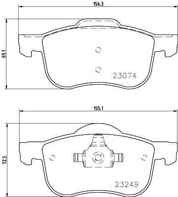 Bremžu uzliku kompl., Disku bremzes HELLA PAGID 8DB 355 006-851 1