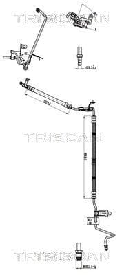 Hidrauliskā šļūtene, Stūres iekārta TRISCAN 8516 28017 1