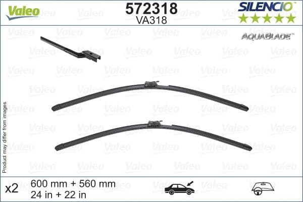 Stikla tīrītāja slotiņa VALEO 572318 1