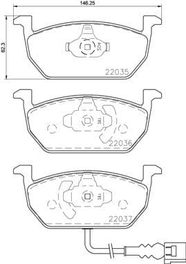 Bremžu uzliku kompl., Disku bremzes BREMBO P 85 137 1