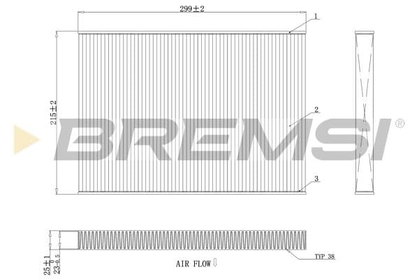 Filtrs, Salona telpas gaiss BREMSI FC0412A 1