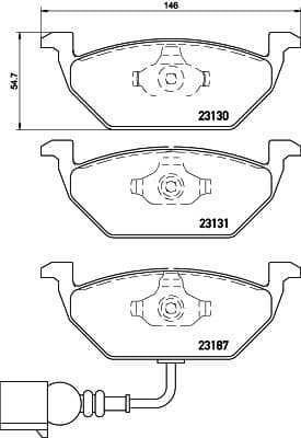 Bremžu uzliku kompl., Disku bremzes BREMBO P 85 072X 1