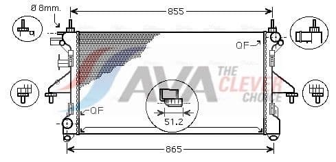 Radiators, Motora dzesēšanas sistēma AVA Clever Choice PEA2309 1
