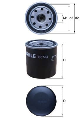 Eļļas filtrs MAHLE OC 534 1