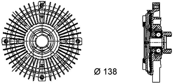 Sajūgs, Radiatora ventilators MAHLE CFC 61 000P 1