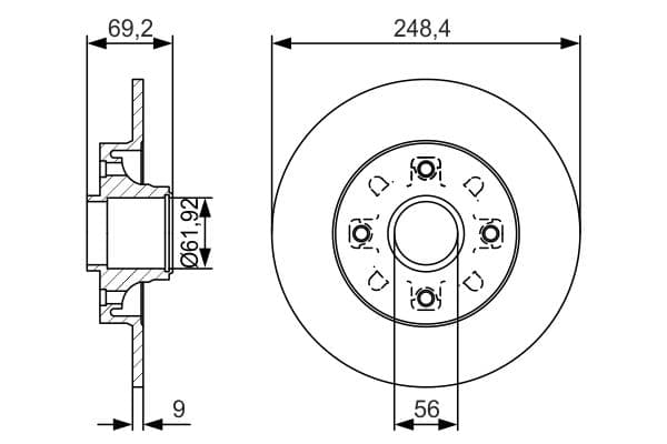Bremžu diski BOSCH 0 986 479 S43 1