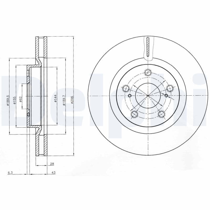Bremžu diski DELPHI BG4114C 1