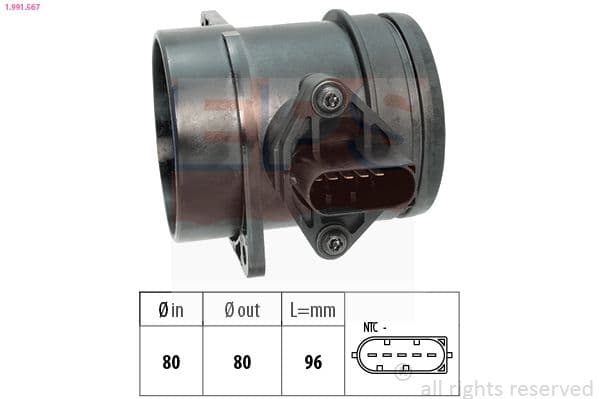 Gaisa masas mērītājs EPS 1.991.567 1
